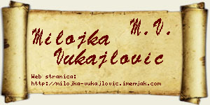 Milojka Vukajlović vizit kartica